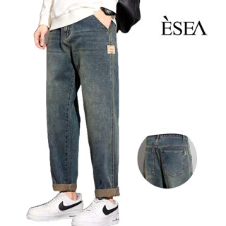 Quần jean nam ESEA, thời trang và phổ biến kiểu Mỹ cổ điển dáng rộng giản dị phong cách Harajuku Nhật Bản mới quần jean phong cách unisex chất lượng cao, có thể mặc cho cả nam và nữ