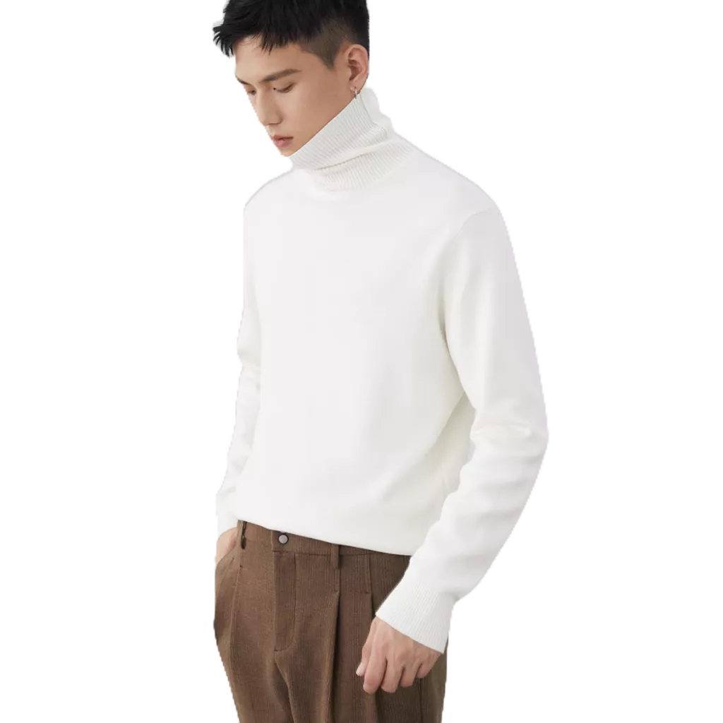 Áo len nam ASRV, thương hiệu hợp thời trang, sản phẩm mới thu đông, phong cách Hàn Quốc, Cảm giác cao cấp, cổ điển, đơn giản, sang trọng, dáng rộng áo len nửa cổ tròn thông thường dành cho nam