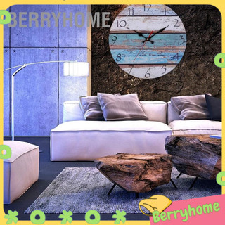 BerryHome Đồng hồ treo tường tròn trang trí chữ số Ả Rập để văn phòng tại nhà