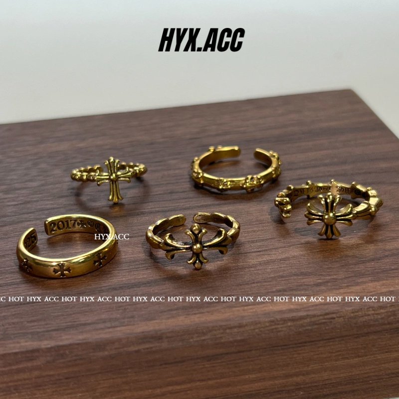 Nhẫn Unisex Nhẫn Vàng Cổ Điển Nhẫn Chữ Thập Nhẫn Có Thể Điều Chỉnh