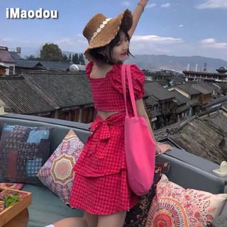 IMAODOU Mùa Hè Nhật Bản Ngọt Ngào Cô Gái Mềm Mại Dễ Thương Nơ Bong Bóng Tay Học Sinh Cay Cô Gái Ôm Đầm Công Chúa Nguyên Chất Desire