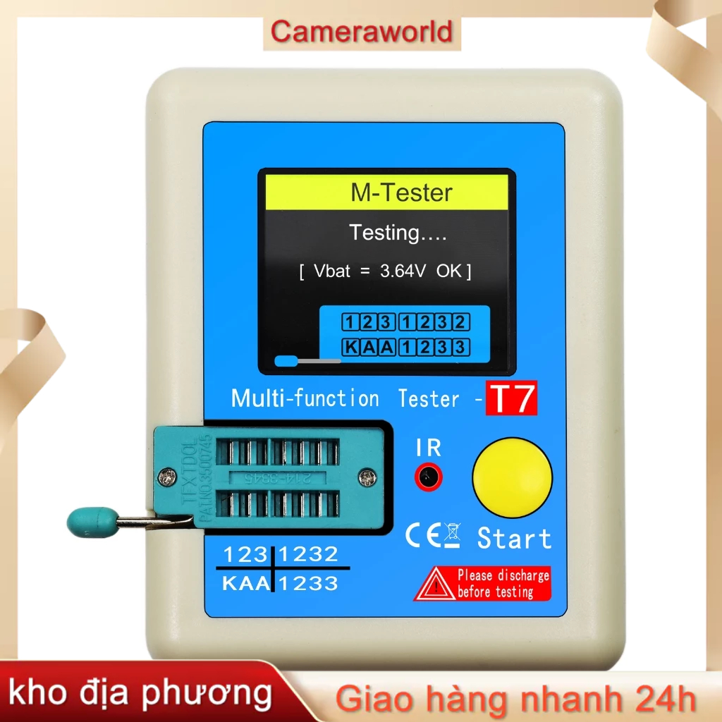 Máy kiểm tra bóng bán dẫn đa chức năng LCR-T7 màn hình đồ họa màn hình đầy màu
