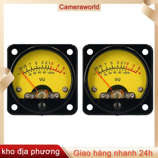 Vu meter 2 chiếc bộ khuếch đại công suất di động db meter độ chính xác cao vu meter với đèn nền màu vàng ấm đồng hồ đo mức âm thanh với bảng điều khiển