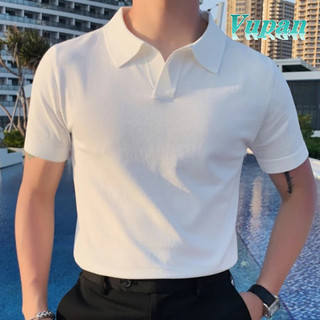 Áo sơ mi Vupan polo Áo sơ mi polo trắng Áo sơ mi màu trơn