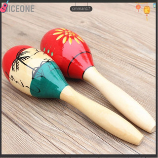 Niceone maracas nhạc cụ giáo dục bằng gỗ thủ công lục lạc cho dự tiệc âm vui sinh nhật lễ hội