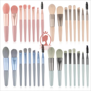 PP 4color 8pcs/Set Cọ Trang Điểm mini Màu Sắc macaron