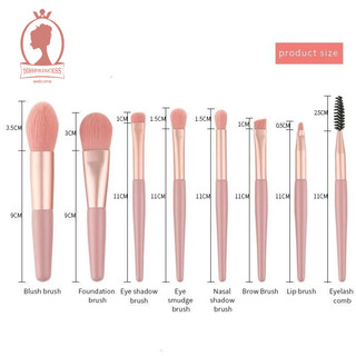 PP 4color 8pcs/Set Cọ Trang Điểm mini Màu Sắc macaron