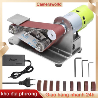 Máy mài đa chức năng Máy chà nhám đai điện Mini DIY Máy mài đánh bóng Máy cắt cạnh Máy mài với 10 chiếc Giấy chà nhám 30mm