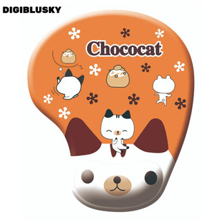 DIGIBLUSKY Miếng Lót Chuột Chococat Miếng Lót Cổ Tay Miếng Lót Chuột Silica Mềm
