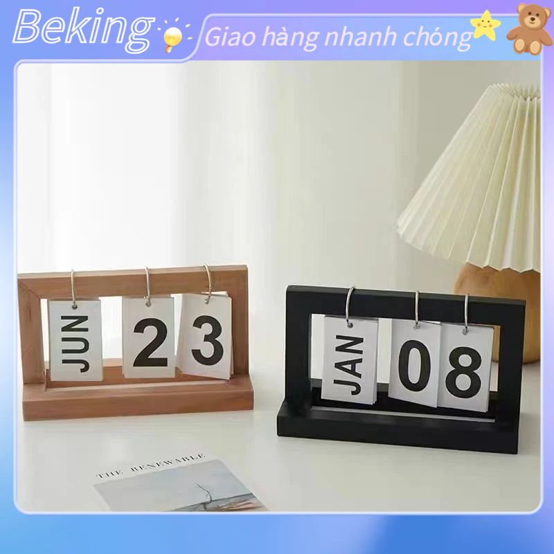 ![Hàng Sẵn] Lịch để bàn lật số 2024 phong cách Beking