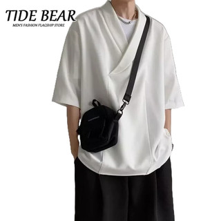 TIDE BEAR Áo thun nam Áo thun nam Áo thun nam rộng tay ngắn Unisex