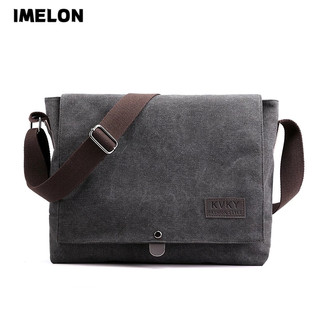 IMELON Túi đeo chéo vải canvas trọng lượng nhẹ đa năng thời trang cho nam