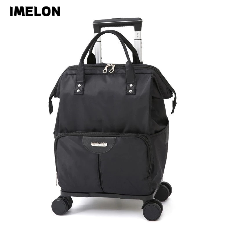 IMELON Ba Lô Du Lịch Sức Chứa Lớn Có Bánh Xe Kéo Chống Nước Thông Dụng Hợp Thời Trang Cho Nam Và Nữ