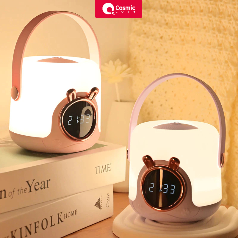 Điều khiển từ xa thông minh màn hình kỹ thuật số di động đồng hồ báo thức bảo vệ mắt đèn ngủ