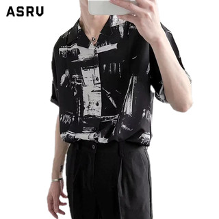 Áo sơ mi nam asrv hợp thời trang thương hiệu mới phiên bản hàn quốc cao cấp in mực thời trang nam cao cấp áo sơ mi tay ngắn phổ biến
