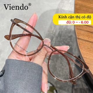 Kính Giả Cận Nữ VIENDO Kính Cận Gọng Mắt Mèo Chông Tia UV Ánh Sáng Xanh Kính Đổi Màu Khi Ra Nắng Thời Trang -1.0/-2.0/-3.0/-4.0/-5.0/-6.0