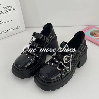 One more shoes⭐ Giày Cao Gót Thời Trang JK Bé Gái Đa Năng Ngọt Ngào Và Thoáng Mát Phong Cách Mùa Thu 2024 Mới Phong Cách Anh Quốc Mary Jane Giày retro