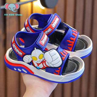 Giày Sandal Ultraman Trẻ Em Mùa Hè Dễ Thương Cho Bé Nam Nữ Vừa Lớn Trẻ Em Phòng Tắm Chống Trơn Trượt Trẻ Em Bên Ngoài Mặc Giày Đi Biển