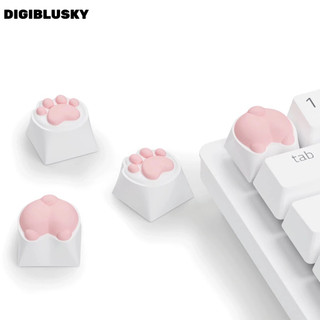DIGIBLUSKY 1 PC Màu Hồng Mèo Paw Keycap / Mèo Mông Keycap Cô Gái Trái Tim Bàn Phím Cơ Móc Khóa Cho Trục Ngang Bàn Phím Cơ