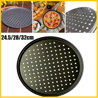 Khay Nướng Bánh pizza Tròn Bằng Thép carbon Chống Dính Có Lỗ (245~32cm)