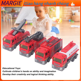 4 chiếc đồ chơi xe cứu hỏa trẻ em quà tặng xe cứu hỏa đồ chơi margie lh