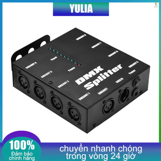 Bộ khuếch đại tín hiệu quang học dmx512 chia 1 đầu vào trực tiếp và đầu ra 8 đầu ra cho điều khiển đèn sân khấu dj club