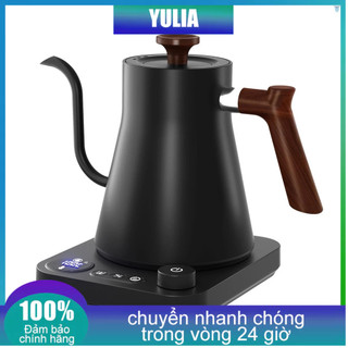 Ấm đun nước cổ ngỗng điện 1200W Nồi hơi nước mạnh mẽ và nhanh bằng thép không gỉ bên trong NTC Điều khiển nhiệt độ Màn hình LCD Tự động tắt 0,9L Đổ cà phê và ấm đun nước trà