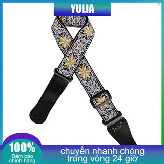 Irin Dây Đeo Đàn guitar gs-02 Thêu Họa Tiết Màu Vàng 1 #