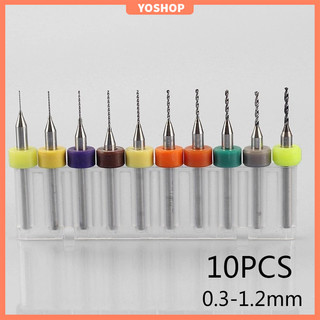 Ysp 10 cái / bộ 0.3-1.2 mm vonfram thép mũi khoan pcb in bảng mạch mũi khoan