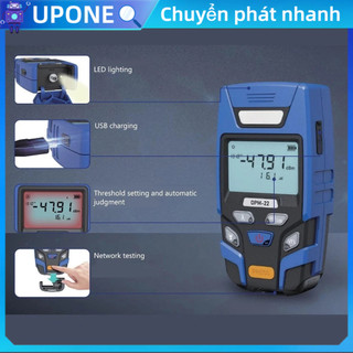 Máy đo công suất quang có đèn pin LED Kiểm tra trình tự đường dây mạng Bộ kiểm năng lượng sợi sạc USB ‑50‑+26dbm UPONE