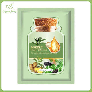 ✨hời gian giới hạn giá thấp✨Túi Xanh Độc Lập Gói Nhỏ Thực Vật Nhẹ Nhàng Công Thức Bong Bóng Thuốc Nhuộm Tóc Nhuộm Tóc Kem Bao Da Tóc Trắng 30ml