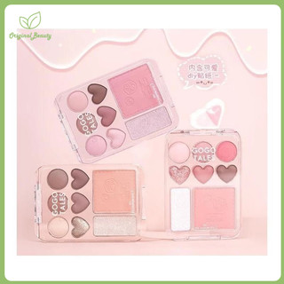 Gogo Tales Vitality Love Eyeshadow Palette Blush Highlight All-in-One Palette Caramel Hồng Nâu Màu Đất