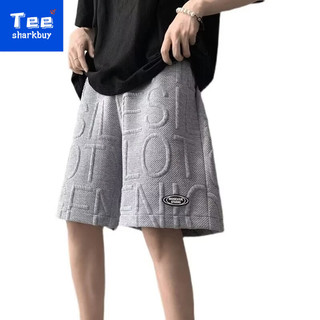 M-5xl Waffle Dây Rút Quần Short Thể Thao Nam Mùa Hè Mỹ Retro Đơn Giản Rời Năm Điểm Quần Kích Thước Lớn