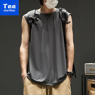 M-5xl Thể Thao Thể Dục Rời Áo Vest Nam Mùa Hè Áo Thun Không Tay Bên Ngoài Mặc Màu Trơn Áo Vest Kích Thước Lớn