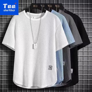 M-5xl Waffle Áo Thun Tay Ngắn Nam Mùa Hè Phong Cách Mới Retro Đơn Giản Thường Ngày Hàng Đầu Kích Thước Lớn