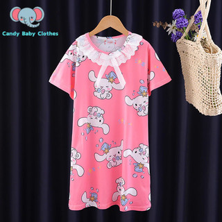 Bé gái váy ngủ mùa hè mỏng phong cách trẻ em váy ngủ bé gái homewear bé mùa hè công chúa bé gái bộ đồ ngủ váy