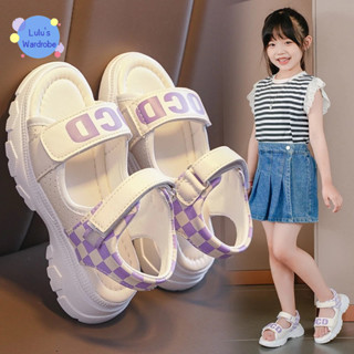 2024 Phong Cách Mới Bé Gái Thể Thao Giày Sandal Mũi Mở 26-38 Size Nữ Học Sinh Giày Đi Biển Đế Mềm