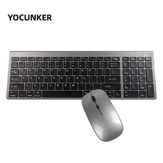 YOCUNKER Bộ chuột bàn phím Bluetooth không dây có thể sạc lại 78 phím Bluetooth chế độ kép + Bàn phím siêu mỏng di động 2.4G cho máy tính xách tay Máy tính bảng Phụ kiện máy tính