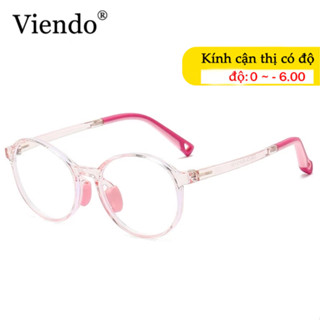 Kính Giả Cận VIENDO Kính Mát Gọng Nhựa Tròn Chống Tia UV Chống Ánh Sáng Xanh Thời Trang Cho Bé Trai Và Gái Đổi Màu Khi Ra Nắng -1.0/-2.0/-3.0/-4.0/-5.0/-6.0