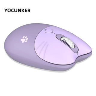 YOCUNKER Chuột Không Dây Mèo Dễ Thương Bluetooth 2.4G USB Cắm Và Chạy Chuột Di Động Công Thái Học 1600 DPI Chơi Game Văn Phòng Chuột Quang Hoạt Hình Quà Tặng Cho Máy Tính Laptop