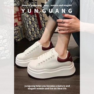 Yunguang 2024 Xuân Hè Phù Hợp Tốt Giày Thể Thao Sinh Viên Đế Sóng Giày Trắng Retro