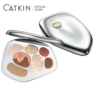 CATKIN 7 màu bảng phấn mắt điểm mắt bắt sáng má hồng màu sắc thời trang tiện lợi phấn mắt đẹp trang điểm 8.5g
