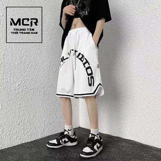 MCR Giỏ Quần Short Bóng Rổ Nam Mùa Hè 2023 Hợp Thời Trang Rời Quần Bóng Rổ Màu Trơn Phù Hợp Với Quần Thể Thao Quần Năm Điểm Hàn Quốc