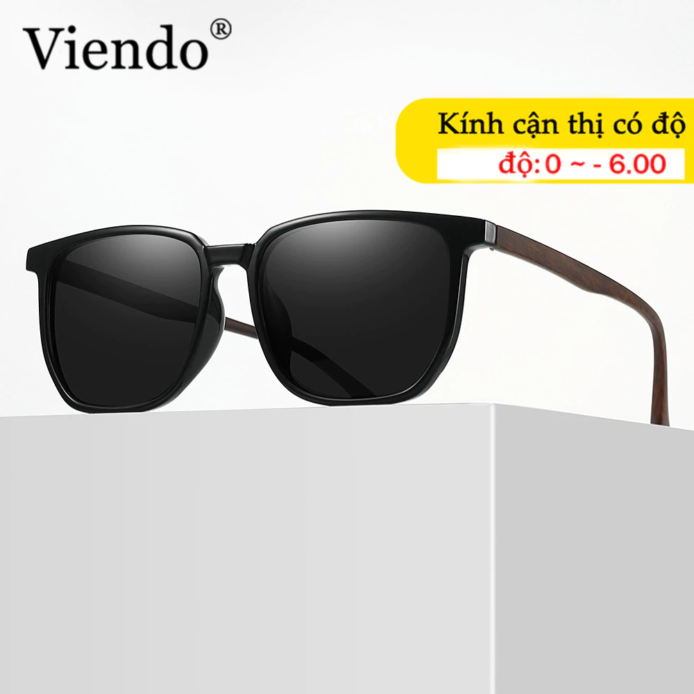 Phân Cực Kính Mát Có Độ Nam Nữ VIENDO Kính Cận Gọng Vuông Chông Tia UV Cao Cấp Thích Hợp Cho Đi Xe Đạp/Ngoài Trời/Thể Thao/Lái Xe/Du Lịch 0/-0.5/-1.0/-1.5/-2.0/-2.5/-3.0/-3.5/-4.0/-4.5/-5.0/-5.5/-6.0