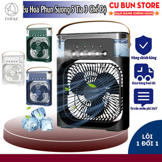 COFAZ Quạt làm mát không khí Máy tạo độ ẩm di động có bình nước LED TYPE C USB 180° Xoay