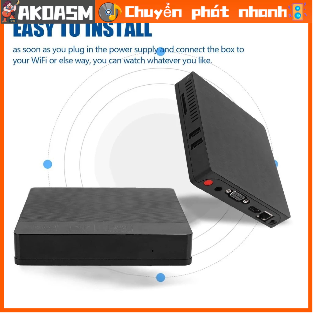 AKOASM Beelink BT3 PRO Mini PC Atom X5‑z8350 4K Hỗ trợ cho Win10 32/64GB 100‑240V
