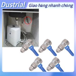 [Hàng Sẵn] Bộ 5 Van Bi Hợp Kim Kẽm Hoạt Động Nhanh 4/5in Đực Đến 1/4in Nước Cho Máy Lọc Tủ Lạnh Dustrial