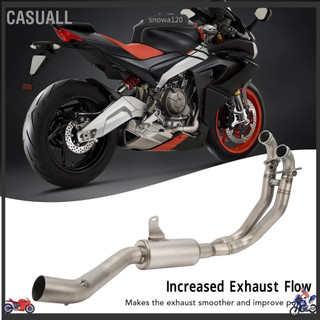Casuall Ống xả xe máy phía trước thay thế thép không gỉ 51mm cho Aprilia RS660 2020 đến 2023