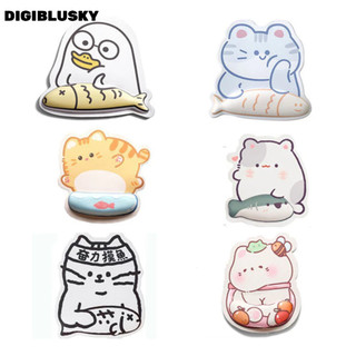 DIGIBLUSKY Miếng lót chuột gia đình mèo béo + Bộ bàn phím Miếng đệm cổ tay chuột + Bộ hỗ trợ bàn phím
