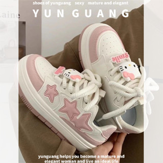 Yunguang Họa Tiết Ngôi Sao Ban Giày Trắng Mới Nữ Thời Trang Giày Thường Sinh Viên Dễ Thương Đế Dày Giày Thể Thao